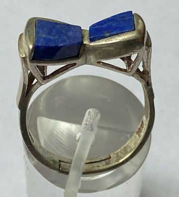 Antiker Ring 800er Silber - mit Lapislazuli - Ringgröße 54