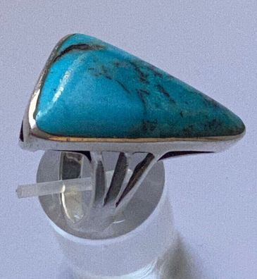 Art Deco - wunderschöner Ring mit Türkis - 925er Silber . Ringgröße 61