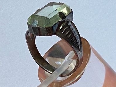 Art Deco Ring mit einem Wasserblauen Stein - 925er Silber - Größe 55