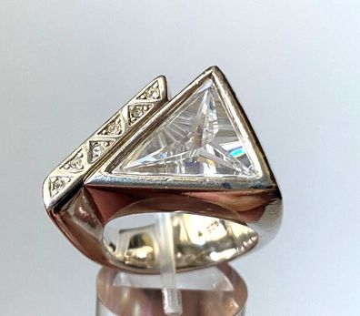 Außergewöhnlicher Design Ring - 925er Silber mit Meistermarke - Ringgröße 55