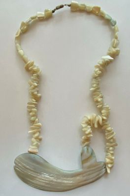 Pottwal Collier aus Perlmutt - Außergewöhnliche Native Handarbeit - Wal 12 cm