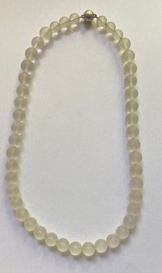 Bergkristall Perlenkette - hübsche, elegante Halskette mit 925er Silberschließe
