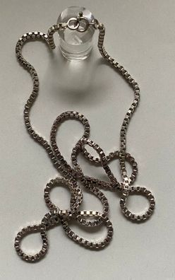 Hochwertige Silberkette - Juwelliersarbeit - 835er Silber - 90 cm - 42 Gramm