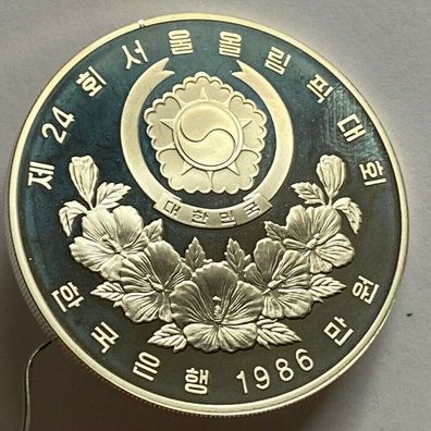 10000 Won Silbermünze Süd-Korea - XXIV Olympia Seoul 1988 - Polierte Platte