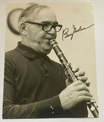 Benny Goodman - Jazzmusiker - original Autogramm - Großfoto 17 x 13 cm