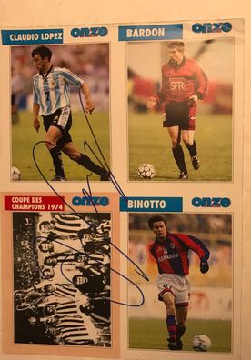 Claudio Lopez - Fußball - original Autogramm - Größe 27 x 20 cm