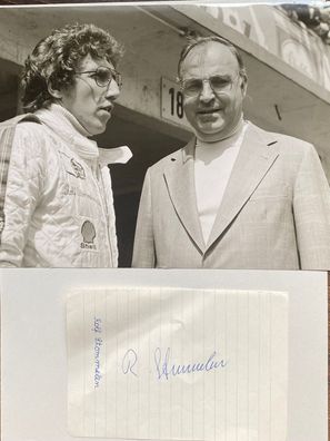 Rolf Stommelen - Formel 1 - original Autogramm - Größe 17 x 9 cm