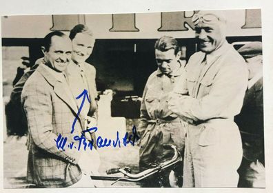 Manfred von Brauchitsch - Formel 1 - original Autogramm - Größe 18 x 12 cm