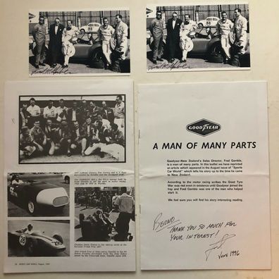Fred Gamble - Formel 1 - 3 original Autogramme - Größe 15 x 10 cm