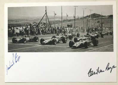 J. Pretorius / B. van Royen - Formel 1 - original Autogramm - Größe 18 x 12 cm