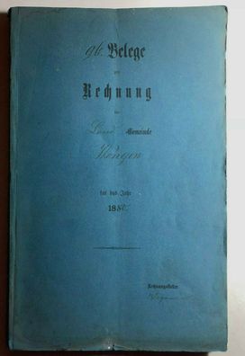 Wengen / Wertingen - Belege / Rechnungen für das Jahr 1880