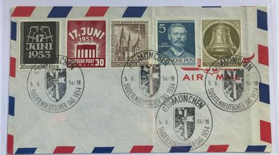 Deutsche Post Berlin - Michel MiF 82, 92, 106,110,111 -Sudetendeutscher Tag 1954