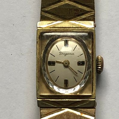 Dugena Vintage - Damen Armbanduhr - American ( Vergoldet ) - Werk läuft