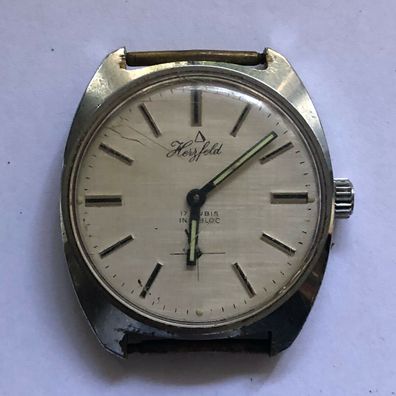 Herzfeld 17 Rubis - Vintage Herren Armbanduhr - Handaufzug - Werk läuft