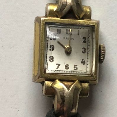 Armbanduhr Vintage - Walzgold Double - Handaufzug - Damen - Werk läuft nicht