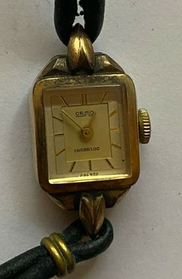 Ormo vergoldet - 30er Jahre - Vintage Damenuhr - Handaufzug - Werk läuft