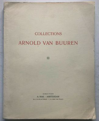 Collections Arnold van Buuren Tableaux Anciens - Vente Publique 1925
