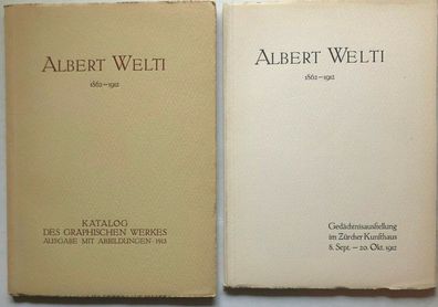 W. Wartmann: Albert Welti. 1862 - 1912 - 2 Bände - Kunstgesellschaft, 1912 ,1913