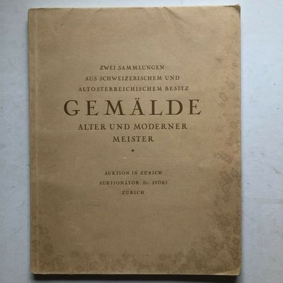 Sammlungen aus Schweizerischem und Altösterreichischem Besitz - Dr. Störi 1924