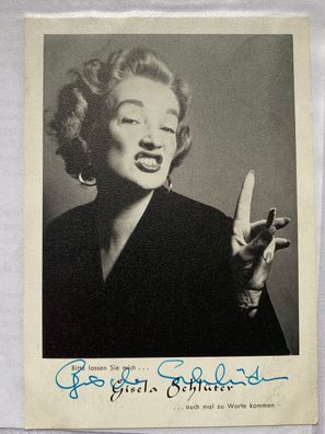 Gisela Schlüter - Film / Theater - original Autogramm - Größe 14 x 9 cm