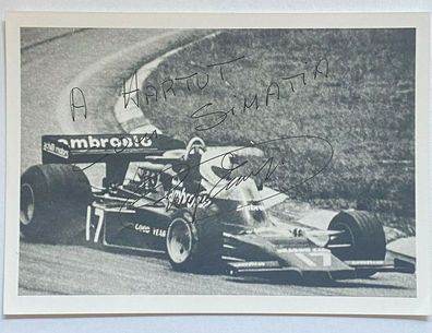 Renzo Zorzi - Formel 1 - original Autogramm - Größe 17 x 12 cm