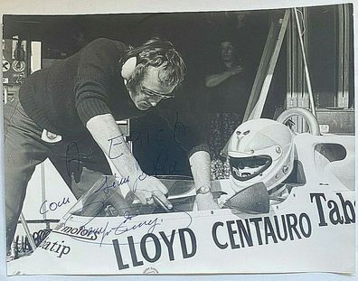Renzo Zorzi - Formel 1 - original Autogramm - Großfoto 24 x 18 cm