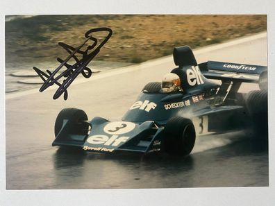 Jody Scheckter - Formel 1 - original Autogramm - Größe 19 x 12 cm