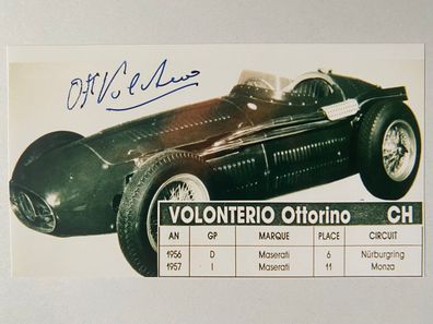 Ottorino Volonterio - Formel 1 - original Autogramm - Größe 18 x 10 cm