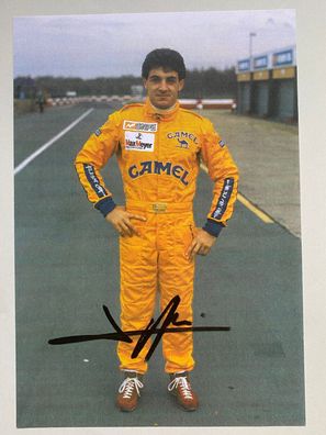 Jean Alesi - Formel 1 - original Autogramm - Großfoto 24 x 16 cm