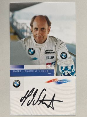 Hans-Joachim Stuck - Formel 1 - original Autogramm - Größe 17 x 10 cm