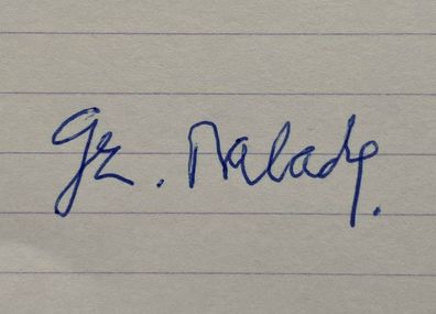 George Emil Palade - Nobelpreis Medizin 1974 - original Autogramm
