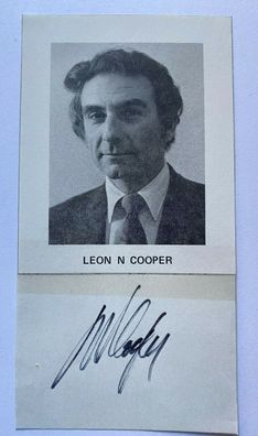 Leon Neil Cooper - Nobelpreis Physik 1972 - original Autograph