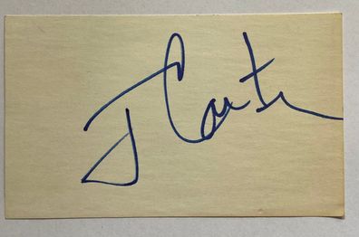 Jimmy Carter Jr. - Nobelpreis Frieden 2002 - original Autograph - 12 x 7 cm