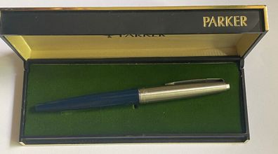 Parker 45 - Füllfederhalter - Silber / Blau incl. original Case