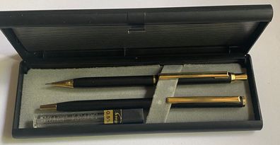 Eleganter Kugelschreiber und Schreiber mit Bleistiftmine im Case + Seagull Minen