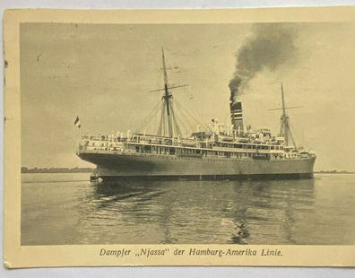 Dampfer Njassa der Hamburg-Amerika Linie - Mannheim auf Heidelberg 17.8.1929