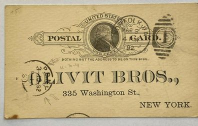 United States 1892 - Olivit Bros. - Shippimh No 40 - Postcard