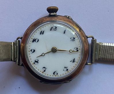 Taschenuhr ADF 800er Silber - Halbmond / Krone - Damen mit Uhrenarmband -läuft