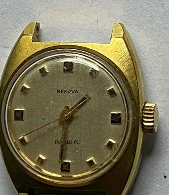 Renova - Vintage Damenuhr - Handaufzug - Werk läuft - Armband defekt