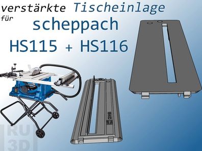 Verstärkte Tischeinlage f. Scheppach HS115 u. HS116 Tischkreissäge Einlegeplatte