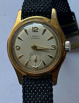Feny 17 Rubis - Handaufzug , kleine Sekunde- Vintage Uhr Herren - Werk läuft