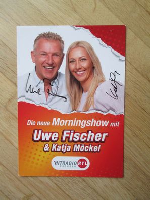 RTL Hitradio Sachsen - Uwe Fischer & Katja Möckel - handsignierte Autogramme!!