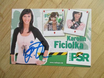 Radio PSR Moderatorin Karolin Ficiolka - handsigniertes Autogramm!!!