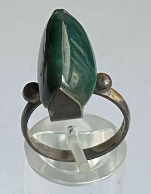 Jugendstil um 1920 - Ring 925er Silber mit Heliotrop - Ringgröße 56