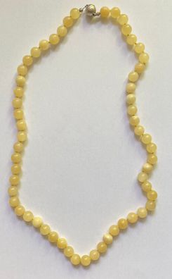 Citrin Perlenkette - hübsche, elegante Halskette mit 925er Silberschließe