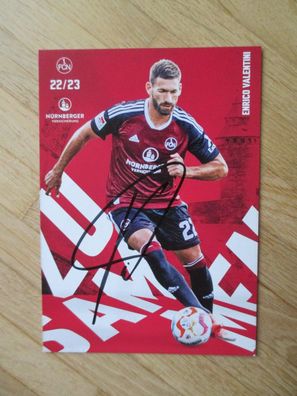 1. FC Nürnberg Saison 22/23 Enrico Valentini - handsigniertes Autogramm!!!