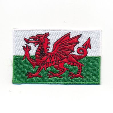 60 x 35 mm Wales Cardiff Flagge Flag Europa GB EU Edel Aufnäher Aufbügler 1207 B