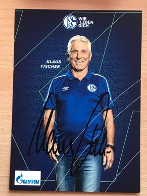 Klaus Fischer FC Schalke 04 Fußball orig. signiert - TV FILM MUSIK #2090
