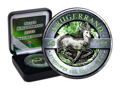 Krügerrand 2022 Nature Power Edition 1 oz 999 Silbermünze Silber Zertifikat & Box