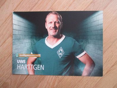 SV Werder Bremen Traditionsmannschaft Uwe Harttgen - Autogrammkarte!!!